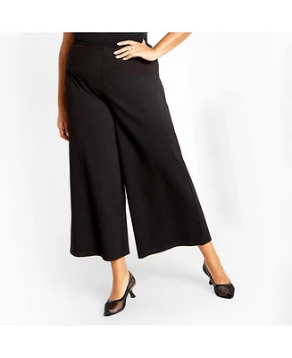City Chic Plus Ponte Wide Leg Pant