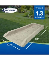 Suncast SB24 Decorative Rain Gutter Downspout Garden Splash Block, Light Taupe