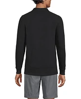Lands' End Men's School Uniform Long Sleeve Mesh Polo Shirt