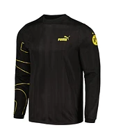 Puma Men's Black Borussia Dortmund Ftbl Statement Long Sleeve T-Shirt