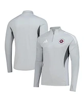 Adidas Men's Silver New England Revolution 2025 Aeroready Quarter-Zip Long Sleeve Training Sweatshirt