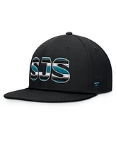 Fanatics Men's Black San Jose Sharks Authentic Pro Alternate Jersey Snapback Hat