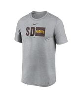 Nike Men's Heather Gray San Diego Padres Tricode Legend Performance T-Shirt