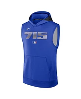 Nike Men's Royal Atlanta Braves Authentic Collection City Connect Performance Sleeveless Pullover Hoodie