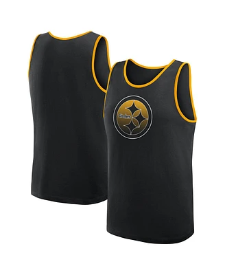 Logo Athletic Men's Black Pittsburgh Steelers Unmatched Success Tank Top