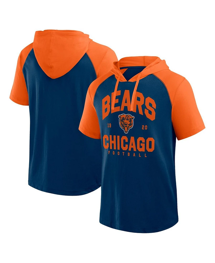 Logo Athletic Men's Navy Chicago Bears Prime Hoodie T-Shirt