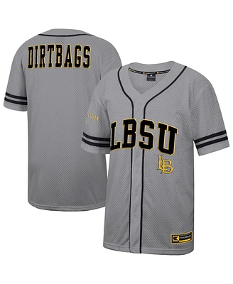 Colosseum Men's Gray Cal State Long Beach the Free Spirited Baseball Jersey
