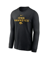Nike Men's Black Iowa Hawkeyes 2025 Sideline Performance Long Sleeve T-Shirt
