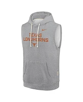 Nike Men's Heather Gray Texas Longhorns 2025 Sideline Performance Sleeveless Pullover Hoodie
