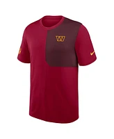Nike Men's Burgundy Washington Commanders Sideline Uv Performance Coach T-Shirt