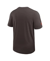 Nike Men's Brown Cleveland Browns Sideline Uv Performance Coach T-Shirt