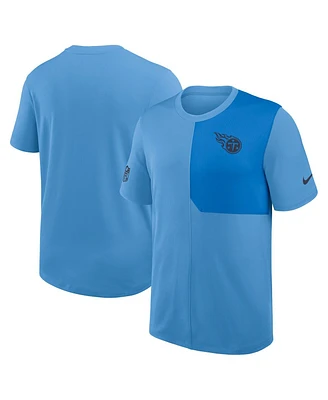 Nike Men's Light Blue Tennessee Titans Sideline Uv Performance Coach T-Shirt