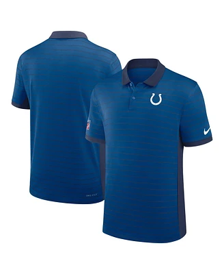 Nike Men's Royal Indianapolis Colts Sideline Victory Stripe Performance Polo Shirt