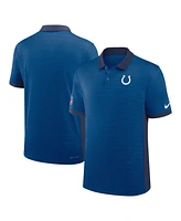 Nike Men's Royal Indianapolis Colts Sideline Victory Stripe Performance Polo Shirt