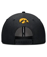Nike Men's Black Iowa Hawkeyes Rise Practice Adjustable Hat