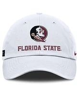 Nike Men's White Florida State Seminoles 2025 Sideline Club Adjustable Hat