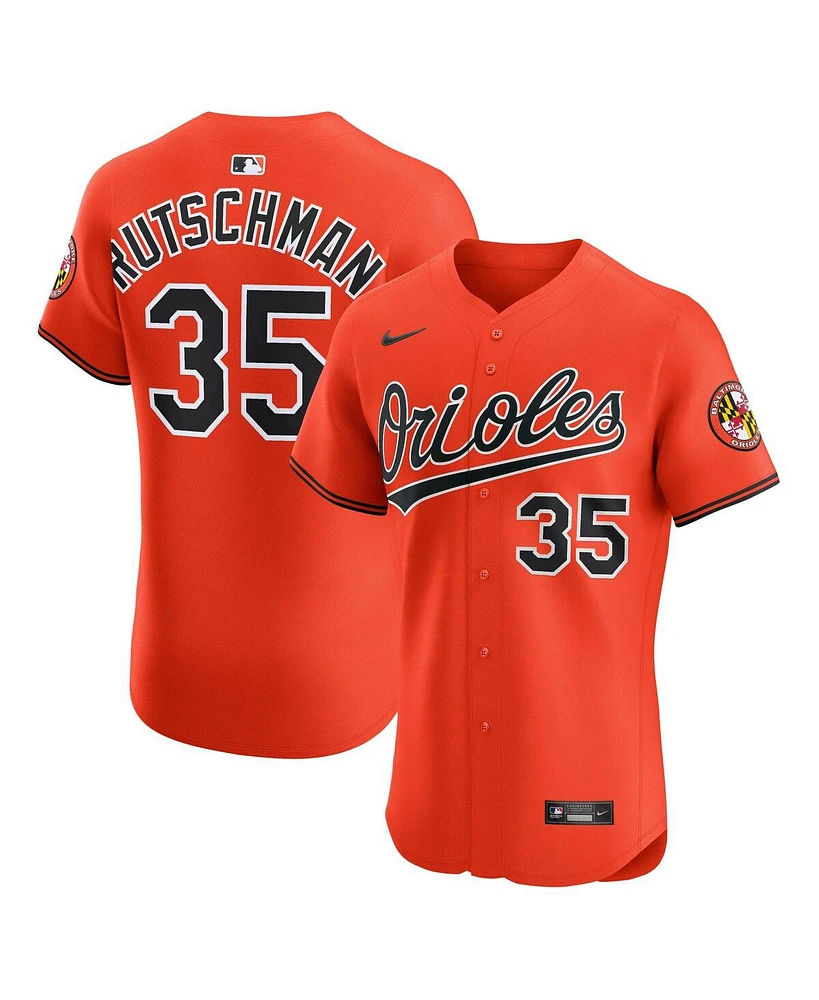 Nike Men's Adley Rutschman Orange Baltimore Orioles Alternate 2 Elite Jersey