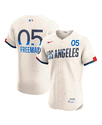 Nike Men's Freddie Freeman Cream Los Angeles Dodgers City Connect Elite Jersey