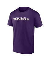 Logo Athletic Men's Purple Baltimore Ravens 1 Dad Jersey T-Shirt