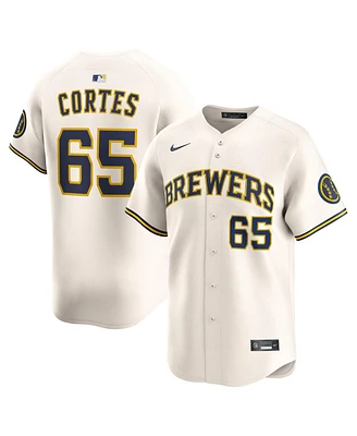 Nike Men's Nestor Cortes Cream Milwaukee Brewers Home Limited Player Jersey