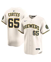 Nike Men's Nestor Cortes Cream Milwaukee Brewers Home Limited Player Jersey
