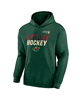Fanatics Men's Green Minnesota Wild 2025 Stanley Cup Playoffs Breakout Fleece Pullover Hoodie