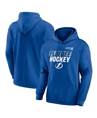 Fanatics Men's Blue Tampa Bay Lightning 2025 Stanley Cup Playoffs Breakout Fleece Pullover Hoodie