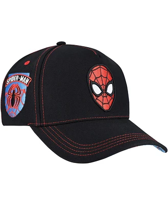 Lids Men's Black Spider-Man Big Print A-Frame Snapback Hat