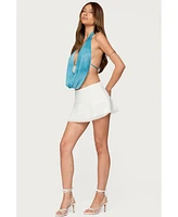 Edikted Women's Iona Chiffon Ruffle Mini Skirt