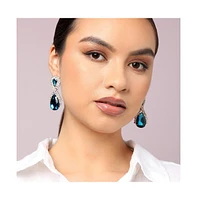 Sohi Teardrop Stone Drop Earrings