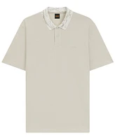 Boss by Hugo Men's Relaxed-Fit Cotton-Pique with Collar Artwork Polo Shirt