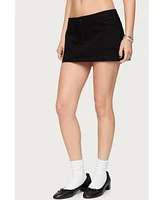 Edikted Womens Hayes Twill Mini Skort