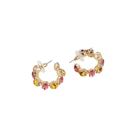 Sohi Stone Hoop Earrings