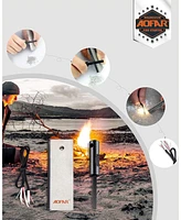 Aofar Magnesium Fire Starter Af-374 (2-Pack) Waterproof Fire Steel Pouch for Camping, Hiking, Hunting, Backpacking,Outdoor Survival fire Striker kit