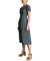 Lucky Brand Women's Collared Button-Front Midi Dress
