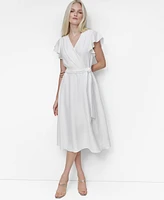 Dkny Women's Flutter-Sleeve Midi Dress