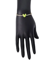 Disney Mickey Mouse Cubic Zirconia Ball Tennis Bolo Bracelet