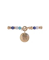 Rachel Rachel Roy Gold Tone and Beaded 2pc Bracelet Set