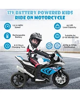 12V Licensed Bmw Kids Motorcycle Ride-On Toy for 37-96 Months Old