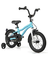 Kids Bike 14-Inch Children Training Bicycle with 2 Brake for 3-8 Years Old