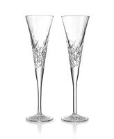 Waterford Wishes Happy Celebrations Toasting Flute 7oz, Set of 2