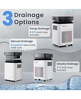 Volenca 90 Pint 6000 Sq. Ft Dehumidifier with Continuous and Auto Mode