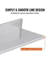 Slickblue 2 Pack Stainless Steel Wall Shelf with Backsplash 44 lbs Load for Kitchen Bar or Hotel