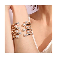 Sohi Ribbed-Pellet Cuff Bracelet