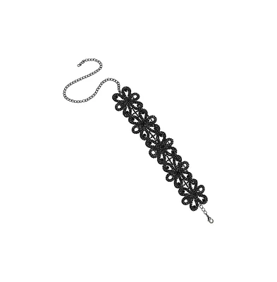 Sohi Floral-Stone Choker Necklace