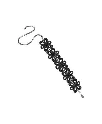 Sohi Floral-Stone Choker Necklace