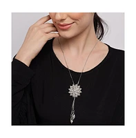 Sohi Floral-Crystal Negligee Necklace