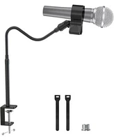 Zealsound 19 Inch Microphone Stand Flexible Gooseneck Clip Holder For Mics With 1.03 X22 X20132.59 X22 Outer Diameter 3 8 X22 X20135 8 X22 Adapter For Blue Yeti