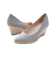 Viscata Roses Canvas U Cut Espadrille Wedges
