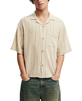 Cotton On Men's Washed Box Fit Short Sleeve Shirt